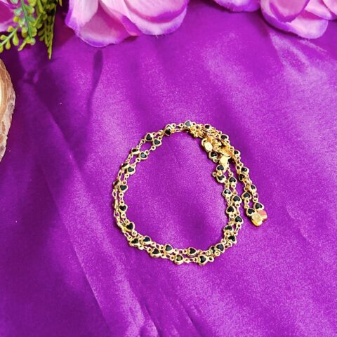 Black stone Anklet