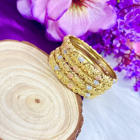 Gold forming bangle 3 tone 1