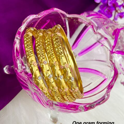 Gold forming bangle 3 tone 3