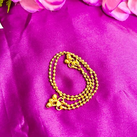 Small golden beads Anklet